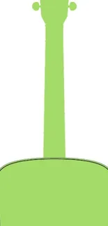 Minimalistic green guitar on a lime background for phone wallpaper.