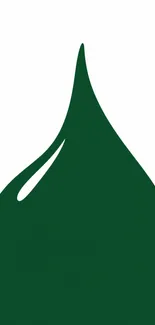 Minimalistic green leaf design artwork for mobile wallpaper.