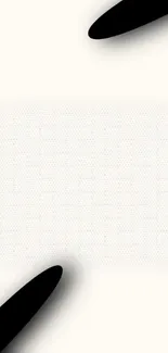 Minimalist abstract wallpaper with black brushstrokes.