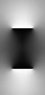 Minimalist black and white geometric mobile wallpaper.
