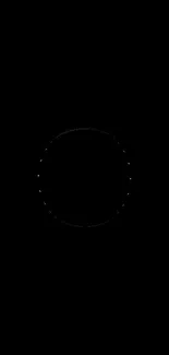 Minimalist wallpaper featuring a black circle on a dark background.