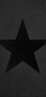 Minimalist black star on dark background wallpaper.