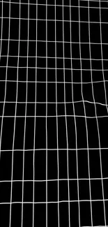 Minimalist black and white grid wallpaper with sleek lines.