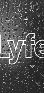 Lyfe text on minimalist black wallpaper.