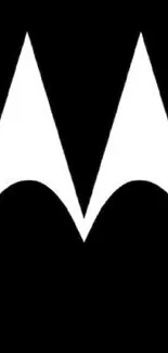 Minimalist Motorola logo on grey background.