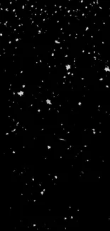 Minimalist wallpaper with white stars on black background.