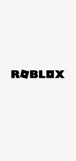 Minimalist Roblox logo on a light grey background.