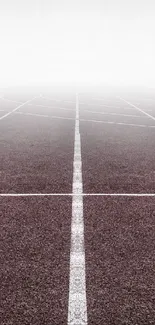 Minimalist foggy running track wallpaper