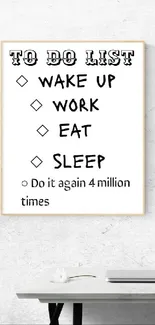 Minimalist to-do list wallpaper for increased productivity and focus.