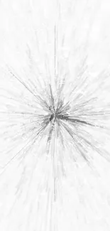 Minimalist abstract white burst design wallpaper for mobile.