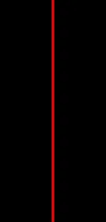 Striking black wallpaper with a vertical red line in the center.