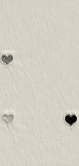Minimalistic mobile wallpaper with hearts