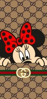 Minnie Mouse designer pattern mobile wallpaper