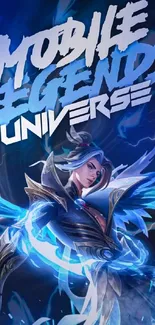 Mobile Legends Universe character artwork with striking blue tones.