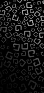 Abstract black geometric pattern wallpaper for mobile