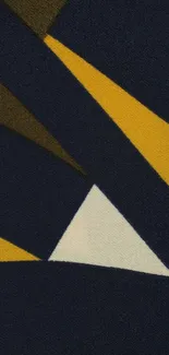 Abstract navy and mustard geometric mobile wallpaper.