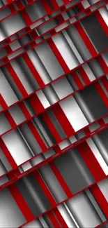 Red and gray geometric abstract wallpaper for phone.