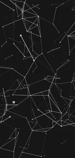 Abstract geometric lines on a black background.