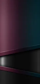 Modern gradient wallpaper with burgundy, teal, and black colors for phones.