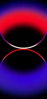 Vibrant blue and red gradient phone wallpaper design.