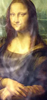 Mona Lisa wallpaper with brown hues for mobile.