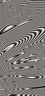 Monochrome abstract phone wallpaper with optical illusions.