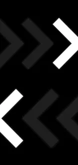 Monochrome wallpaper with black and white arrows for mobile phones.