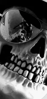 Monochrome Black And White Skull Live Wallpaper