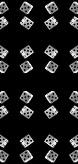 Monochrome dice pattern on a black background.