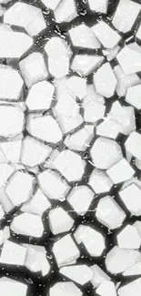 Monochrome geometric stones wallpaper with abstract pattern.