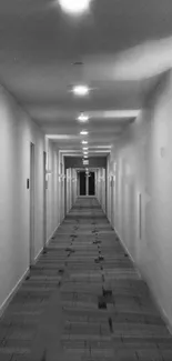 Monochrome minimalist hallway mobile wallpaper