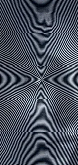 Monochrome hypnotic circle wallpaper design.