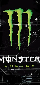 Monster Energy logo on a black background.