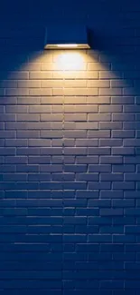 Moody brick wall with warm light glow, perfect for an elegant wallpaper.