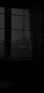 Dark moody window view wallpaper for mobile