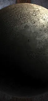 Textured moon surface wallpaper for mobile.