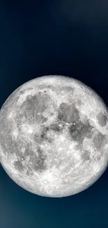 Full moon against a dark night sky wallpaper.