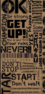 Typography art wallpaper with motivational quotes and affirmations.
