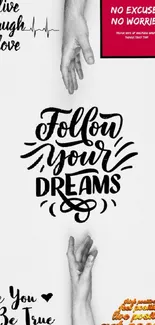 A motivational quote wallpaper with inspirational text and artistic design.