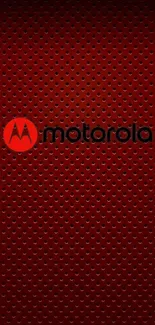 Red Motorola logo wallpaper with textured pattern background.