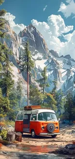 Mountain Range Valley Volkswagen Live Wallpaper