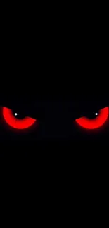 Dark wallpaper with glowing red eyes