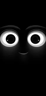 A wallpaper with glowing eyes on a black background.