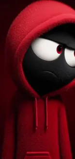 Cartoon character in red hoodie wallpaper.