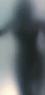 Mysterious shadow silhouette on abstract wallpaper.