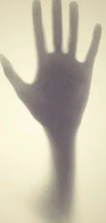 Silhouette of a hand against a light background, creating a mysterious effect.