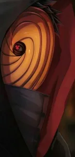 Anime wallpaper featuring a mysterious spiral mask.