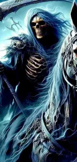 Grim Reaper on spectral horse wallpaper.