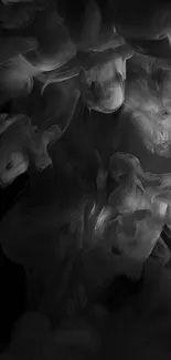 Mystic black and grey smoke wallpaper.