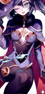 Mystical anime character in vibrant costume.